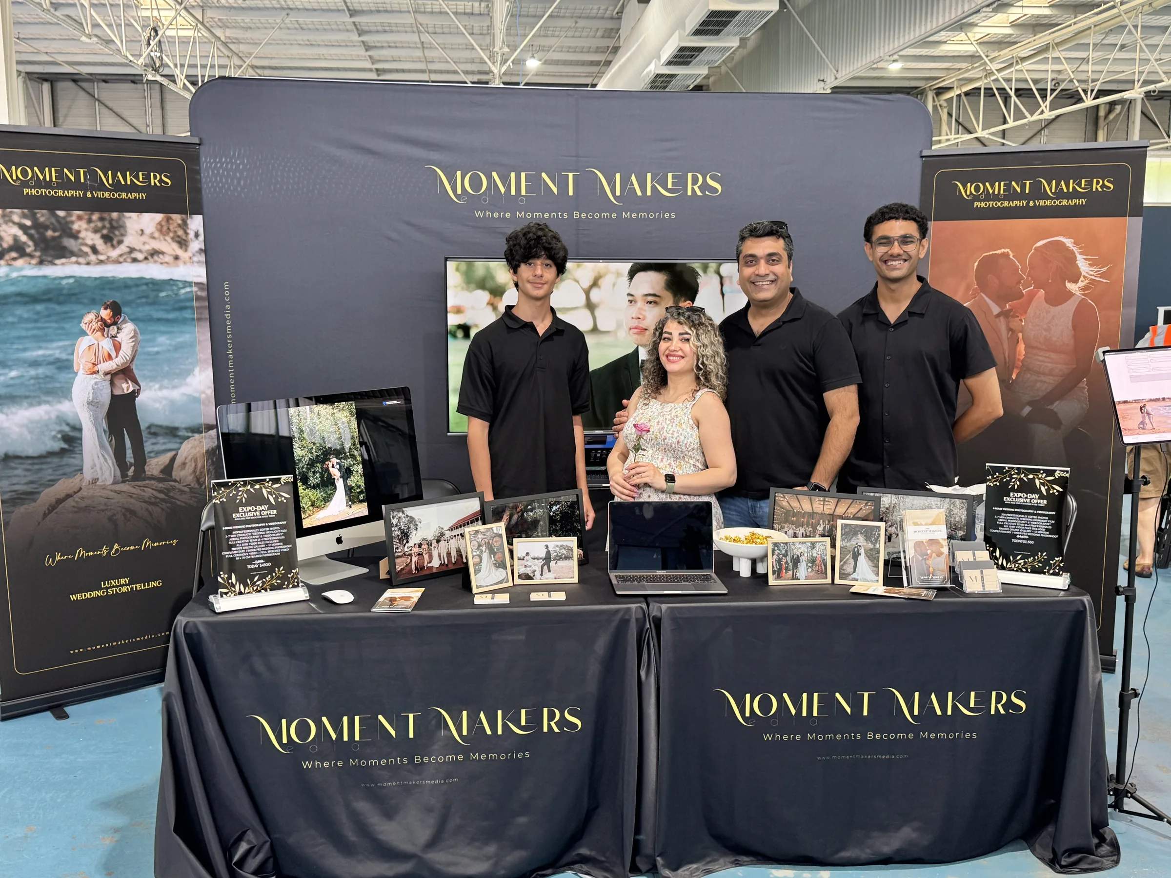 The Moment Makers Media team at the 2026 Perth wedding expo